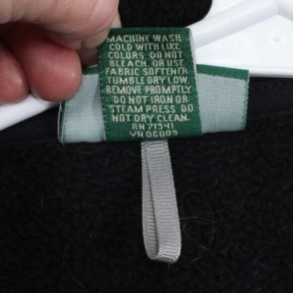 L.L. Bean Womens Black Fleece Vest With Maine Dept. Of Inland Fisheries And Wild - Picture 8 of 9